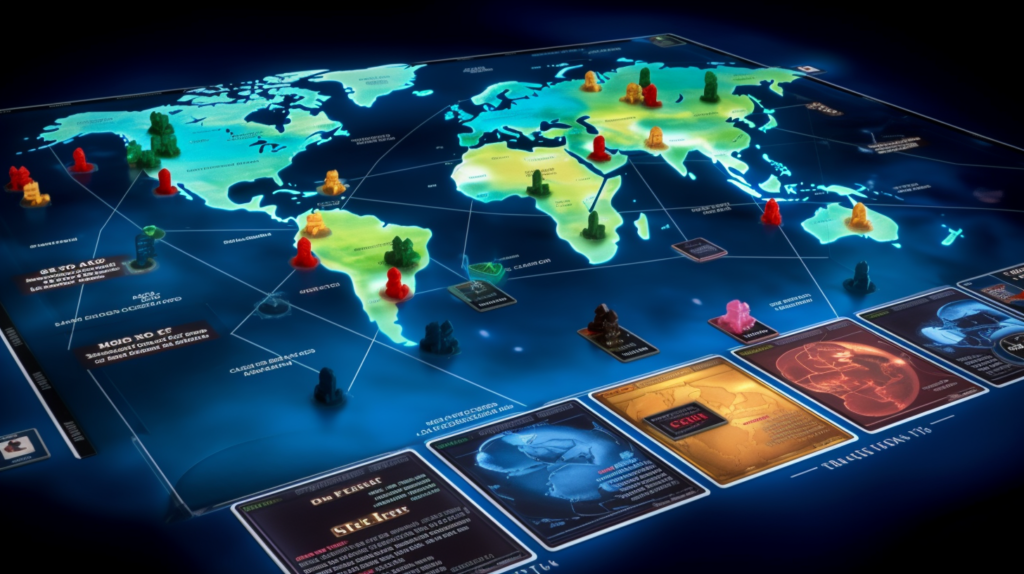 generic world map representing Pandemic board game map