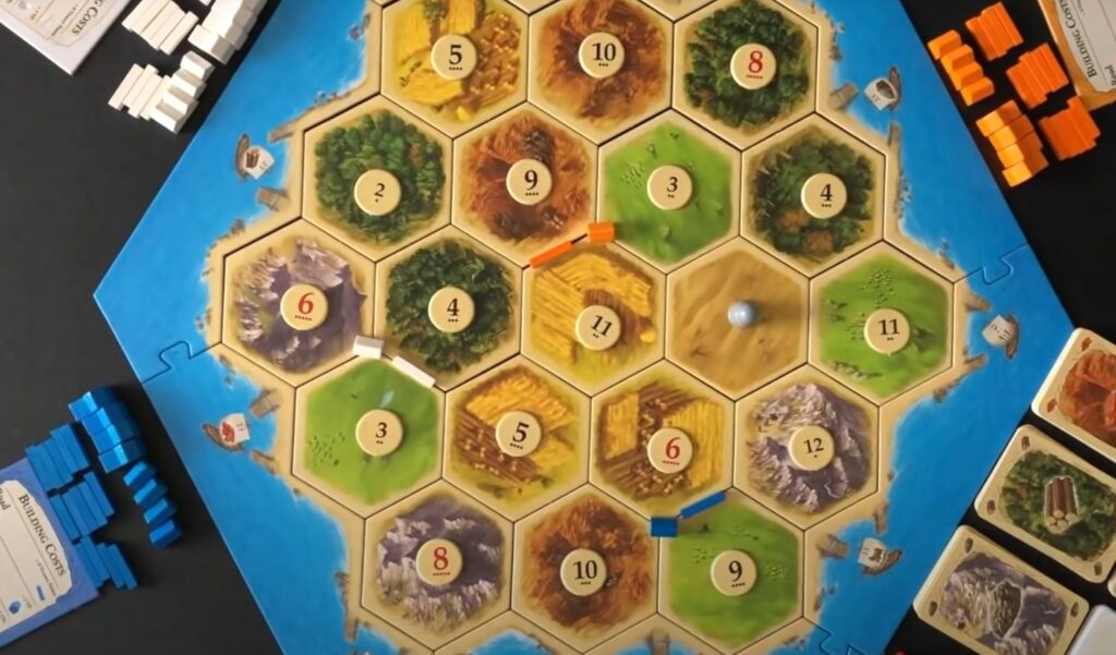 Settlers of Catan board game map